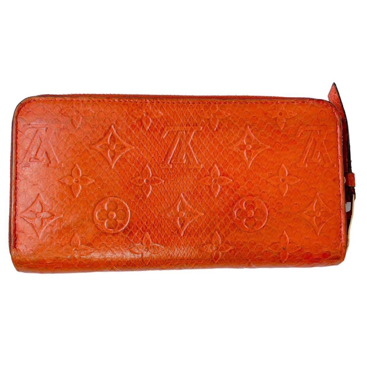 【1円/超激レア！/美品/付属品付き！】 LOUIS VUITTON ルイヴィトン ジッピーウォレット パイソン エキゾチック レザー LV 定価30万_画像2