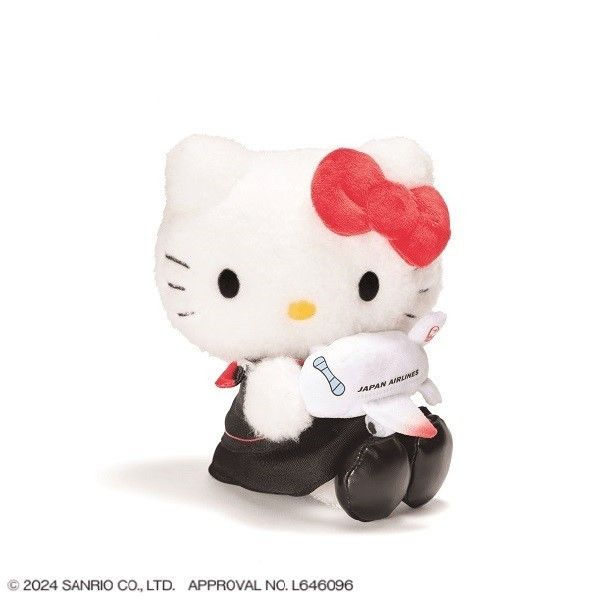 JAL機内販売 限定 JALオリジナル CA ハローキティ ぬいぐるみ