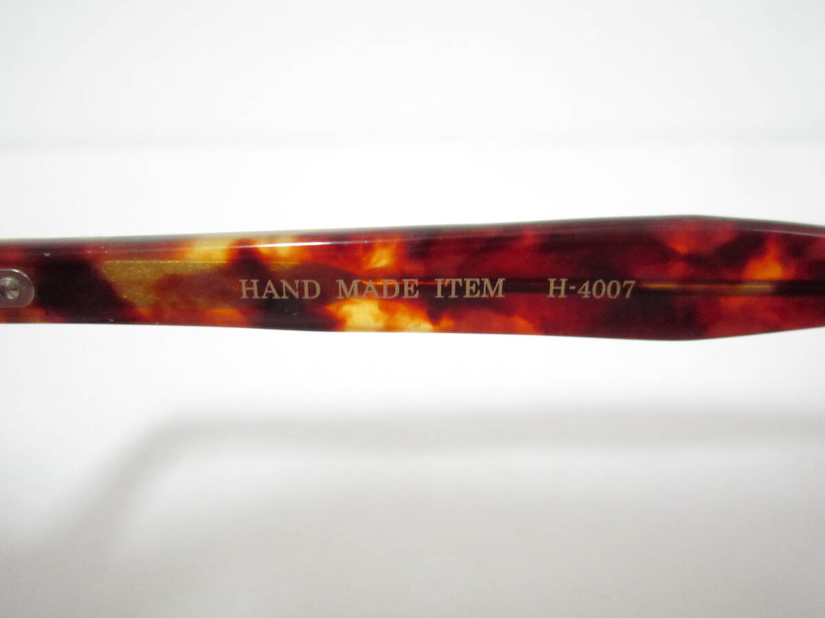 柿◆希少　ビンテージ　レトロ　HAND MADE ITEM　H-4007　Celluloid　ハンドメイドアイテム　セルロイド　鼈甲柄系　眼鏡
