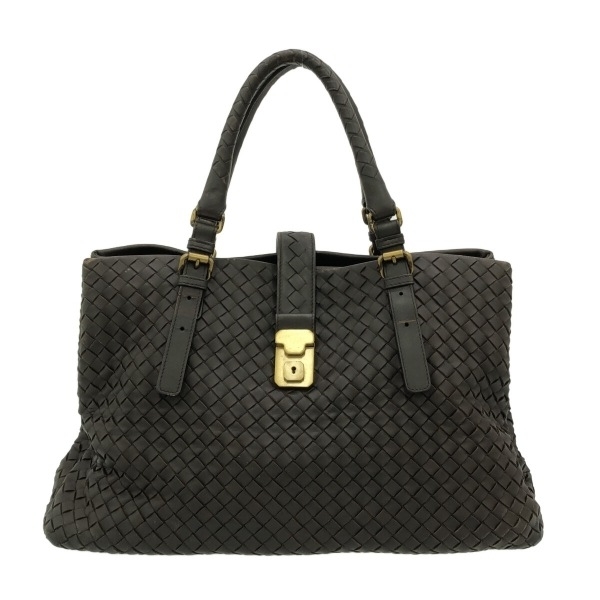 ボッテガヴェネタ BOTTEGA VENETA ハンドバッグ 171265 ローマバッグ レザー ダークブラウン バッグ_画像1