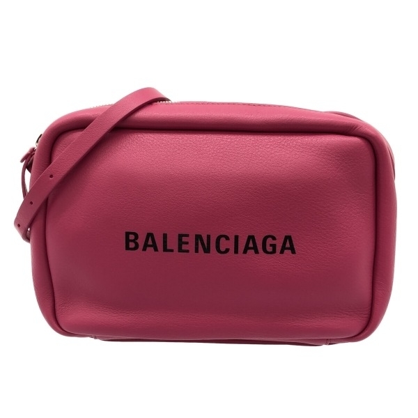 バレンシアガ BALENCIAGA ショルダーバッグ 489812 エブリデイカメラバッグS レザー ピンク 美品 バッグ