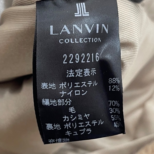 ランバンコレクション LANVIN COLLECTION ダウンベスト サイズ38 M - ベージュ レディース ニット/ロング丈/ジップアップ/冬 ジャケット_画像4