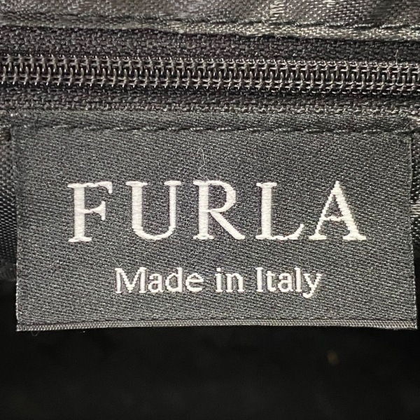 フルラ FURLA トートバッグ - レザー 黒 リボン/パンチング バッグ_画像8