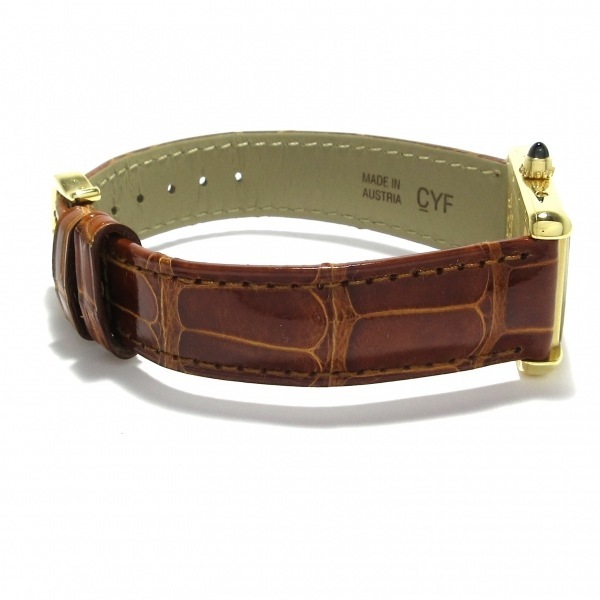 Cartier(カルティエ) 腕時計 タンクルイSM W1529856 レディース K18YG/革ベルト アイボリーの画像5