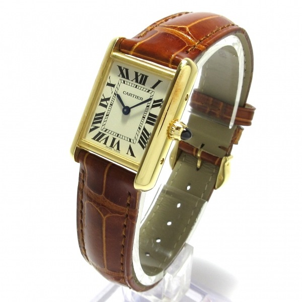 Cartier(カルティエ) 腕時計 タンクルイSM W1529856 レディース K18YG/革ベルト アイボリーの画像2