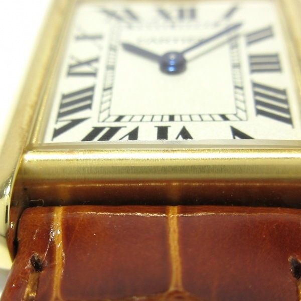 Cartier(カルティエ) 腕時計 タンクルイSM W1529856 レディース K18YG/革ベルト アイボリーの画像9