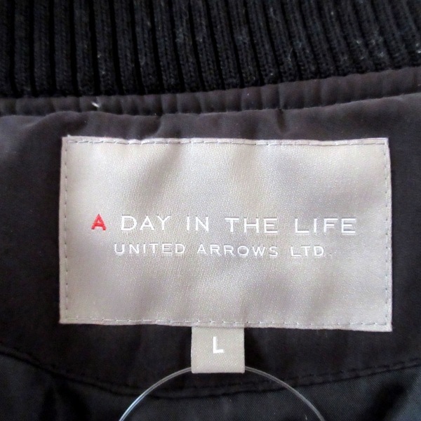 ユナイテッドアローズ UNITED ARROWS ブルゾン サイズL - 黒 メンズ 長袖/A DAY IN THE LIFE/中綿/冬 ジャケット_画像3