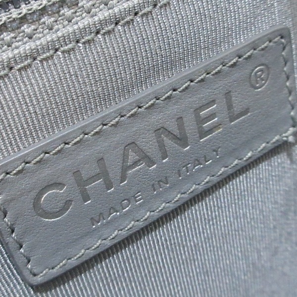 シャネル CHANEL ショルダーバッグ ボーイシャネル エナメル（レザー） シルバー レディース チェーンショルダー/ヴィンテージシルバー金具_画像7