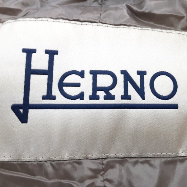 ヘルノ HERNO ダウンコート サイズ42 M - ダークグリーン×黒×マルチ レディース 長袖/チェック柄/冬 コートの画像3