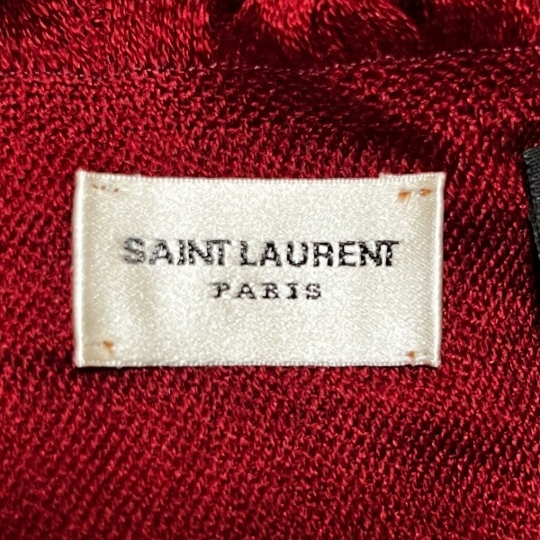 サンローランパリ SAINT LAURENT PARIS ストール(ショール) - ウール×シルク ボルドー マフラーの画像3