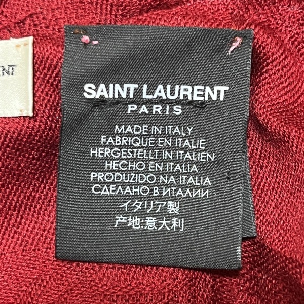 サンローランパリ SAINT LAURENT PARIS ストール(ショール) - ウール×シルク ボルドー マフラーの画像5