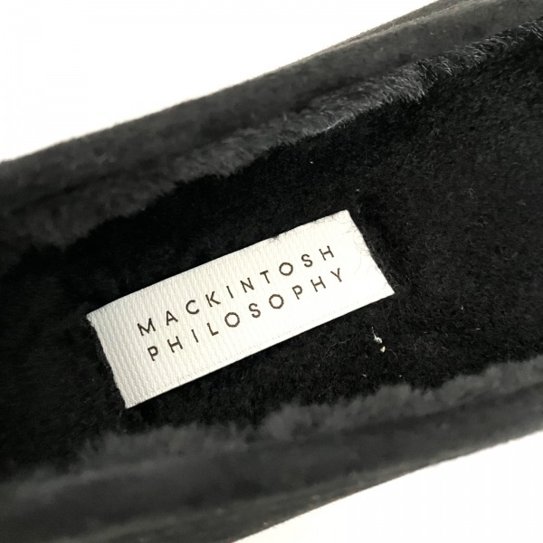マッキントッシュフィロソフィー MACKINTOSH PHILOSOPHY フラットシューズ - スエード×フェイクファー 黒 レディース 美品 靴の画像5