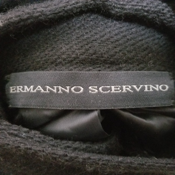 エルマノシェルビーノ ERMANNO SCERVINO サイズ40 M - 黒 レディース 長袖/カラー：着脱可/冬 コート_画像3