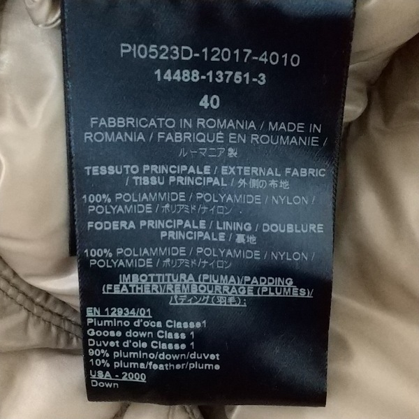 ヘルノ HERNO ダウンコート サイズ40 M PI0523D ピンクベージュ レディース 長袖/冬 コートの画像4
