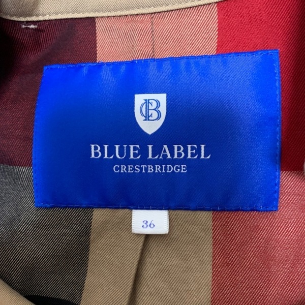ブルーレーベルクレストブリッジ BLUE LABEL CRESTBRIDGE トレンチコート サイズ36 S - ベージュ レディース 長袖/春/秋 コートの画像3