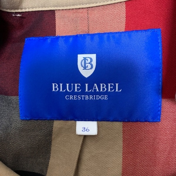 ブルーレーベルクレストブリッジ BLUE LABEL CRESTBRIDGE トレンチコート サイズ36 S - ベージュ レディース 長袖/春/秋 コート_画像3