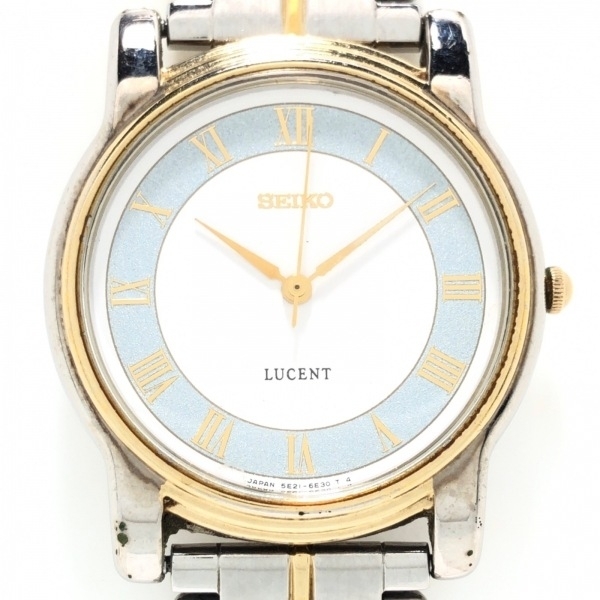 SEIKO(セイコー) 腕時計■美品 LUCENT 5E21-6E00 ボーイズ 白×ライトブルー_画像1