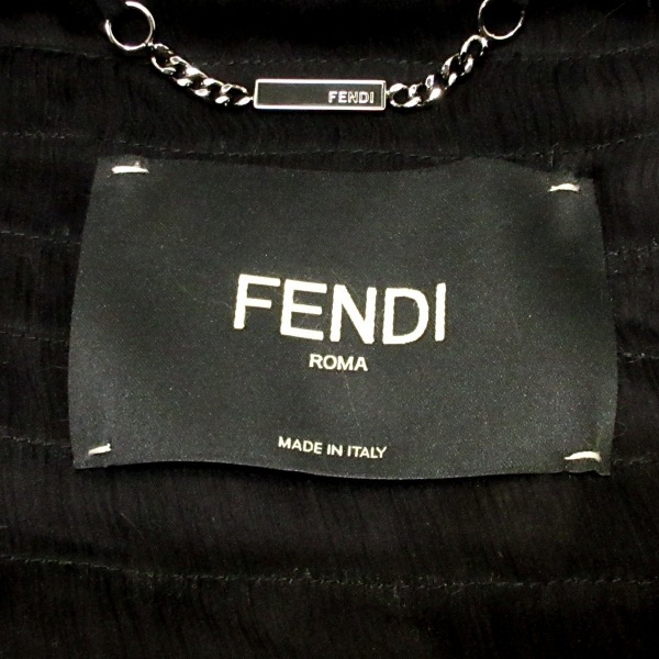 フェンディ FENDI サイズ40 M グレー×黒 レディース ミンクファー 美品 コート_画像3