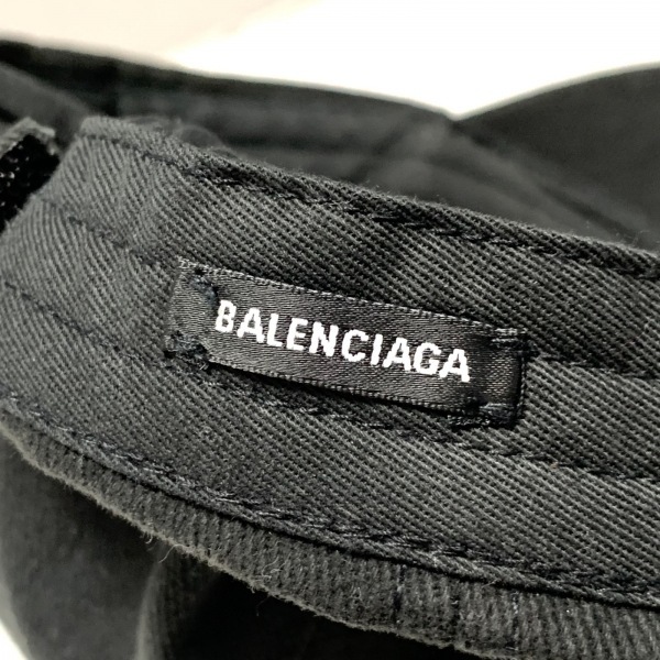 バレンシアガ BALENCIAGA キャップ - コットン 黒×白 SUPPORTS/刺繍 帽子_画像5