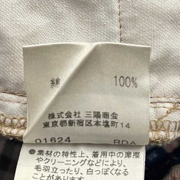 バーバリーロンドン Burberry LONDON ジーンズ サイズ38 L - ベージュ×アイボリー×マルチ レディース フルレングス/チェック柄 ボトムス_画像4