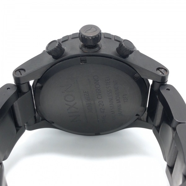 NIXON(ニクソン) 腕時計 THE 42-20 CHRONO 13FI メンズ クロノグラフ 黒の画像4