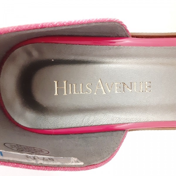 ヒルズ アベニュー Hills Avenue 自由が丘 パンプス JP 23.5 - 化学繊維 ピンク レディース ウェッジソール 靴_画像5