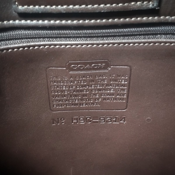 コーチ COACH トートバッグ 9314 - レザー ダークブラウン バッグ_画像8