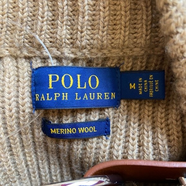 ポロラルフローレン POLObyRalphLauren カーディガン サイズM - ベージュ レディース 長袖/ニット/ロング丈 トップス_画像3