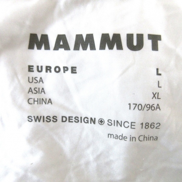マムート MAMMUT 長袖Tシャツ サイズL(USA) - 白×シルバー×オレンジ レディース ハイネック トップスの画像3