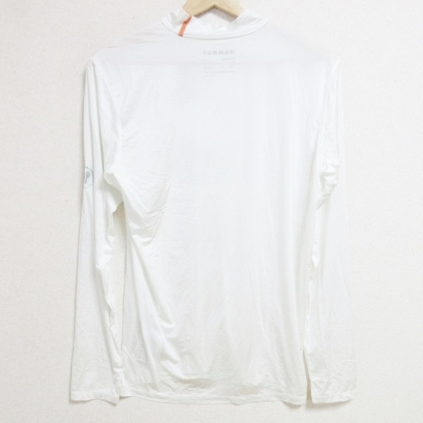 マムート MAMMUT 長袖Tシャツ サイズL(USA) - 白×シルバー×オレンジ レディース ハイネック トップスの画像2
