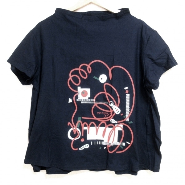 ジウ/センソユニコ 慈雨 半袖Tシャツ サイズ40 M - ネイビー レディース ハイネック 美品 トップス_画像1