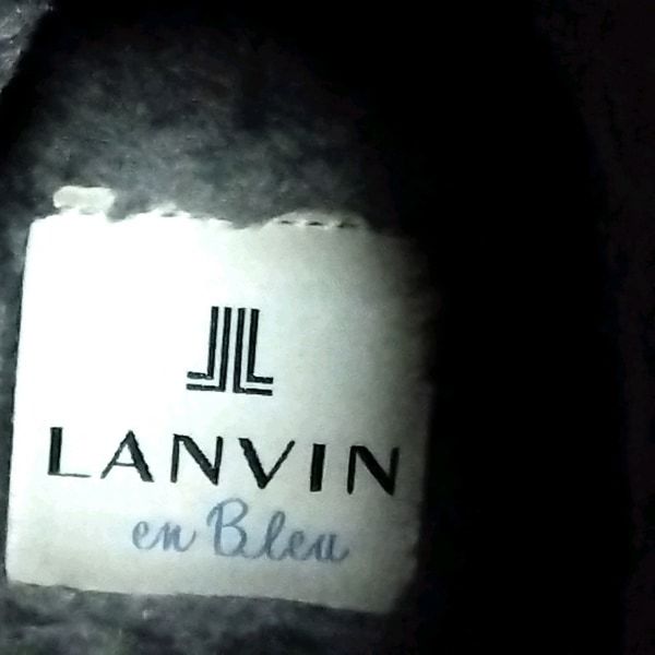 ランバンオンブルー LANVIN en Bleu ブーツ 22 1/2 - ムートン×化学繊維 グレー レディース リボン/インヒール 美品 靴_画像5