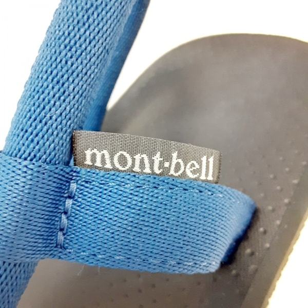 モンベル mont-bell ビーチサンダル #112947 ソックオンサンダル 化学繊維 黒×ネイビー レディース S字形状鼻緒 靴_画像5