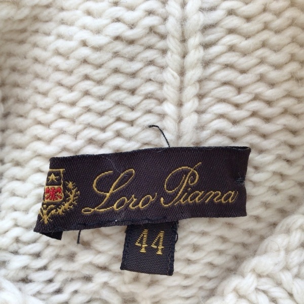 ロロピアーナ Loro Piana 長袖セーター サイズ44 L - アイボリー レディース タートルネック/カシミヤ トップス_画像3