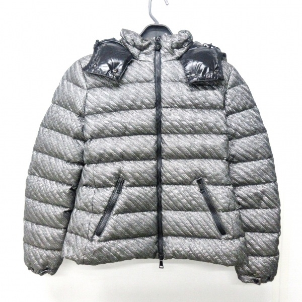 モンクレール MONCLER ダウンジャケット サイズ2 M BADYF シルバー レディース 長袖/ジップアップ/冬 美品 ジャケット