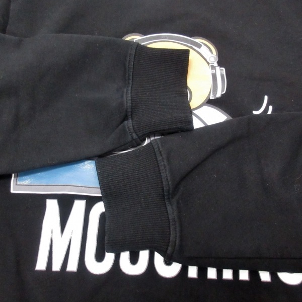 モスキーノ MOSCHINO トレーナー サイズ164cm 黒×白×マルチ レディース 長袖/クマ 美品 トップスの画像6