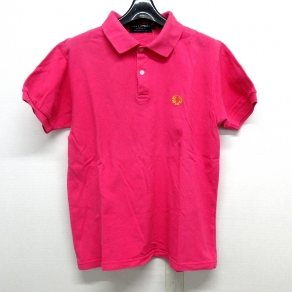 フレッドペリー FRED PERRY 半袖ポロシャツ サイズS - ピンク メンズ トップス