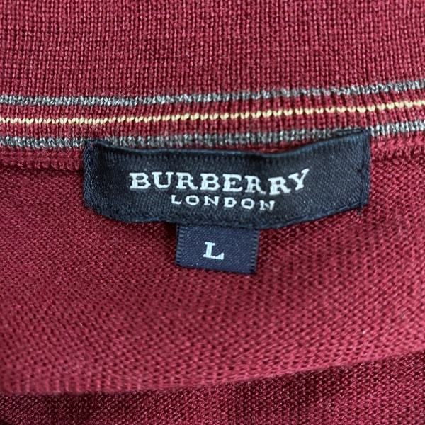 バーバリーロンドン Burberry LONDON 長袖セーター サイズL - ボルドー メンズ ハイネック トップス_画像3