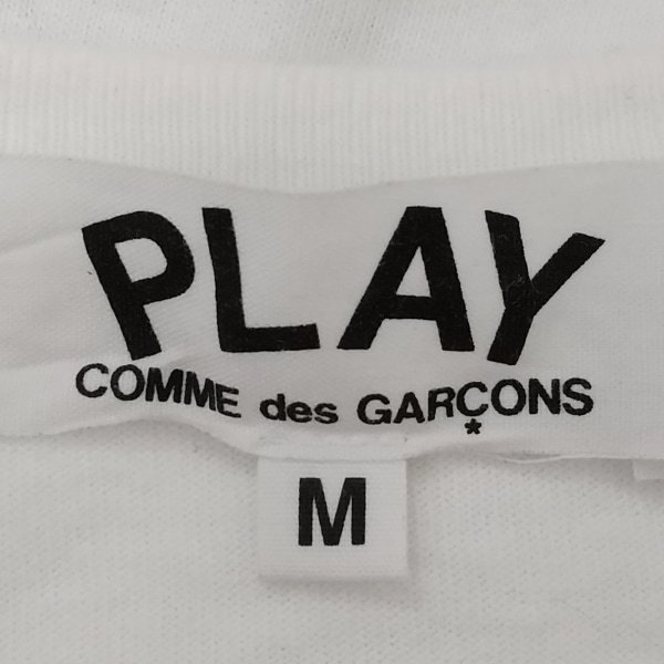 プレイコムデギャルソン PLAY COMMEdesGARCONS 半袖Tシャツ サイズM - 白×マルチ レディース ドット柄/ハート トップス_画像3