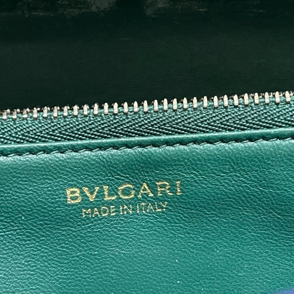 ブルガリ BVLGARI 長財布 イザベラ・ロッセリーニ レザー ネイビー×ピンクベージュ 財布_画像5