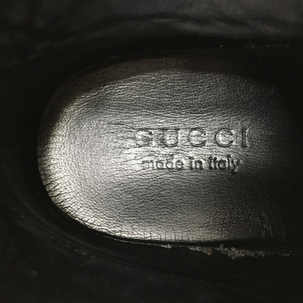 グッチ GUCCI スニーカー 7 363731 - レザー アイボリー×黒 メンズ インターロッキングG/ハイカット 靴の画像5