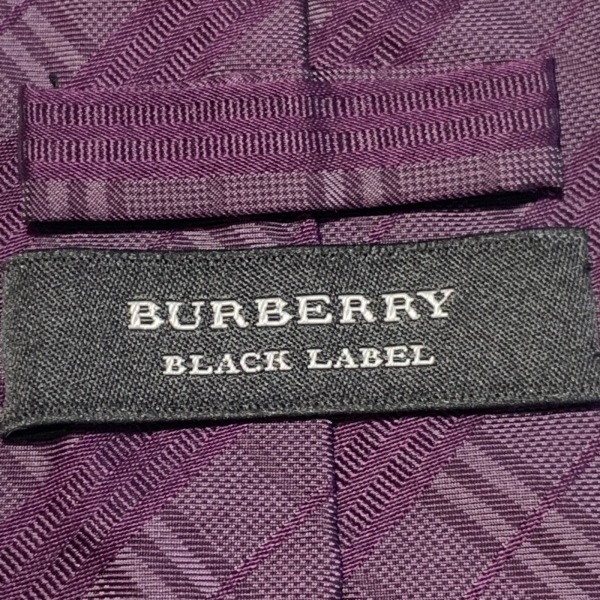  Burberry Black Label Burberry Black Label - серый × лиловый × светло-серый мужской в клетку галстук 