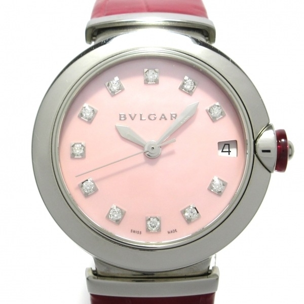 BVLGARI(ブルガリ) 腕時計 ルチェア LU33S / LU33C2SLD/11 レディース ピンクシェル