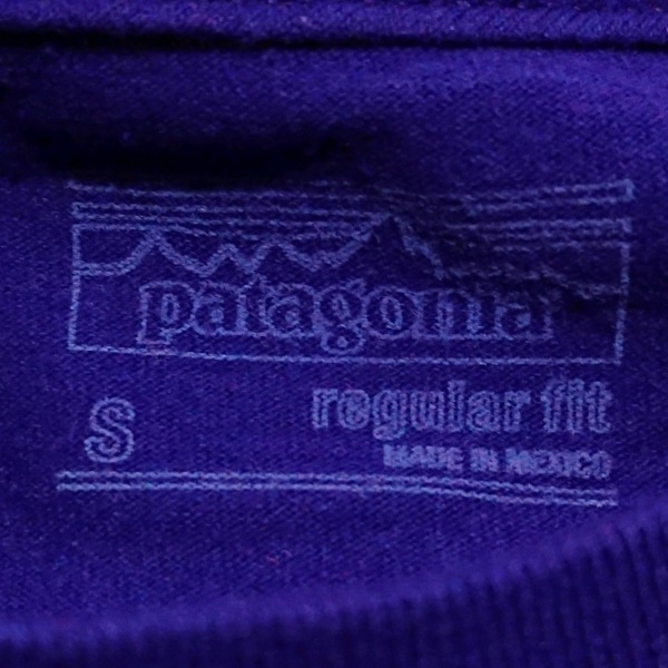 パタゴニア Patagonia 半袖Tシャツ サイズS - パープル×ブルーグリーン×マルチ レディース クルーネック トップス_画像3