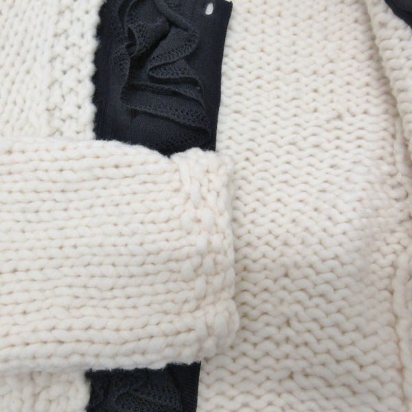 シャネル CHANEL 長袖セーター サイズ38 M P21538 - アイボリー×黒 レディース 冬物/レース/編み込みニット 03A 美品 トップス_画像5
