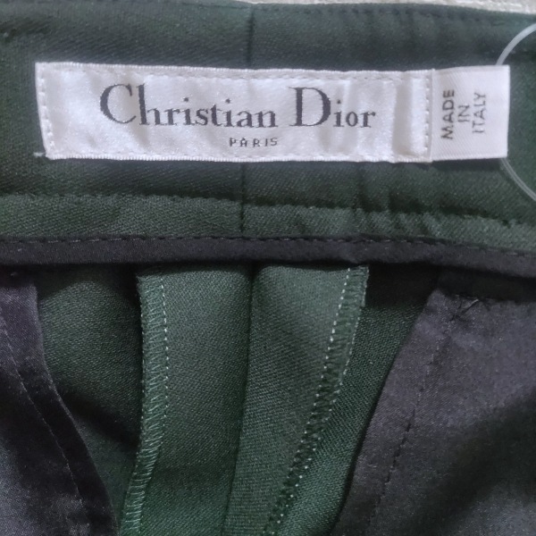  Dior / Christian Dior DIOR/ChristianDior pants size 42 L - dark green lady's full length beautiful goods bottoms 