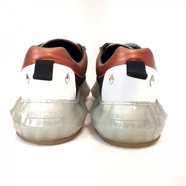 ジミーチュウ JIMMY CHOO スニーカー 41 - レザー×化学繊維 黒×オレンジ×マルチ メンズ 靴_画像3