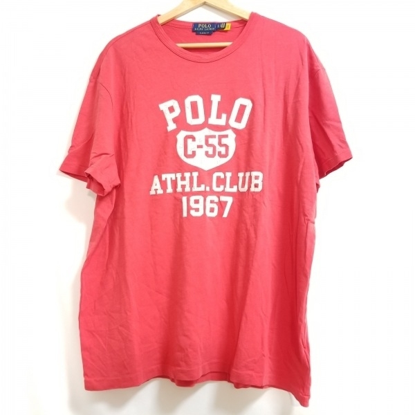 ポロラルフローレン POLObyRalphLauren 半袖Tシャツ サイズLG L - レッド×白 メンズ クルーネック トップス_画像1