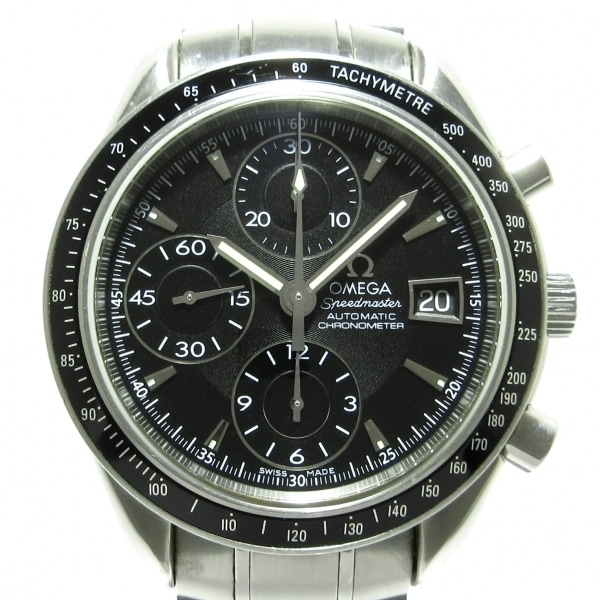 OMEGA(オメガ) 腕時計 スピードマスター デイト 3210.50 メンズ クロノグラフ/SS/15コマ＋余りコマ3/2013.2 黒