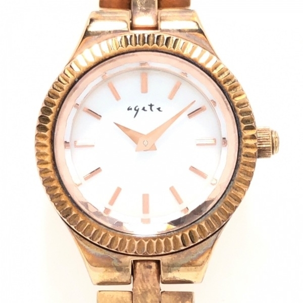agete(アガット) 腕時計 - レディース シェル文字盤 ホワイトシェル_画像1